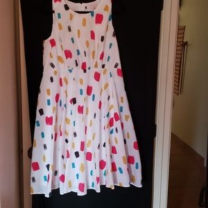 Colorful sleeveless cotton dress